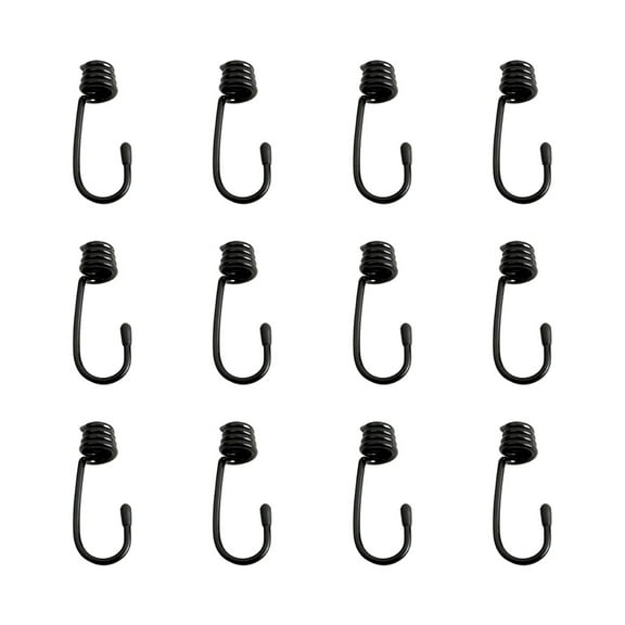 Sinyiin 12 Pcs Spiral Hooks for Tensioner 7mm Marine Shock Cord Bungee Elastic Rope Hook