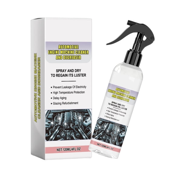 Sinyiin 120ml Engine Cleaner 120ml Car Exterior Cleaning Agent Engine Bay Oil Stain Remover Degreaser Sprayer