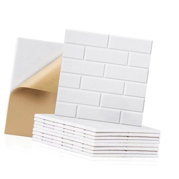 Sinyiin 12Pcs Brick Pattern Noise Canceling Brick Panels Sound Absorbing Wall Tiles