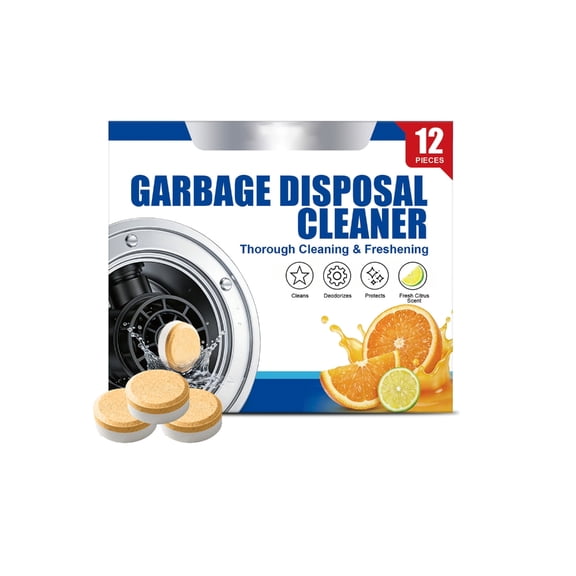Sinyiin 12Pieces Multipurpose Garbage Disposal Cleaning Tablets for Kitchen Appliances