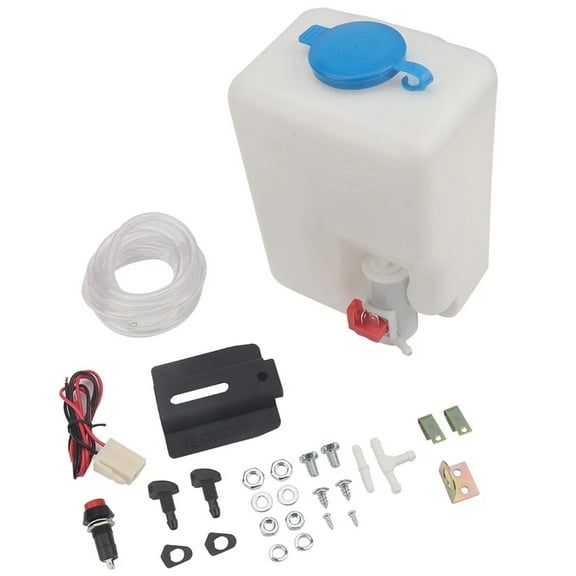 Sinyiin 12V Car Windshield Washer Tank Sprayer System Fast Windshield Cleaning Universal
