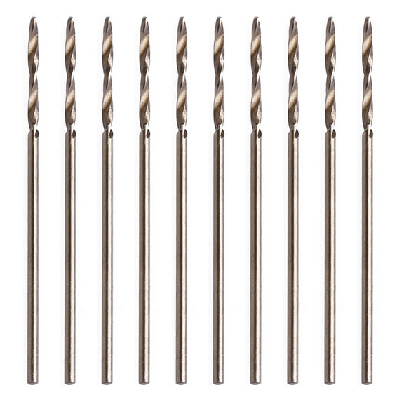Sinyiin 1mm Round Shank HSS Drill Bit Set Round Shank Spiral Drill Wood Metal Kit 10pcs