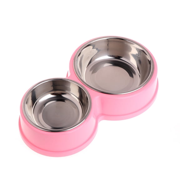 Sinyiin 2 in 1 Dog Feeder Raised Posture Cats Food Water Bowl Double Bowl with Detachable Bowl Pet Feeder Anti-Leak