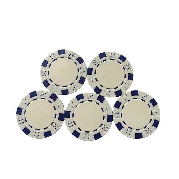 Sinyiin 25Pcs Professional Plastic Poker Chip Teaching Coin Card Game Chip Enduring
