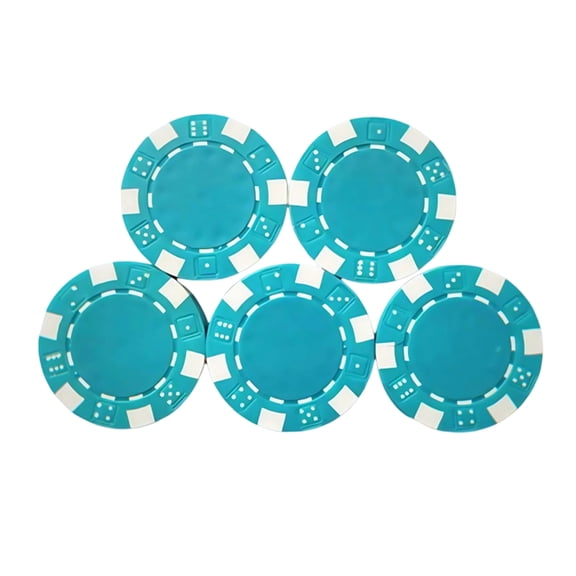 Sinyiin 25Pcs Professional Plastic Poker Chip Teaching Coin Card Game Chip Enduring