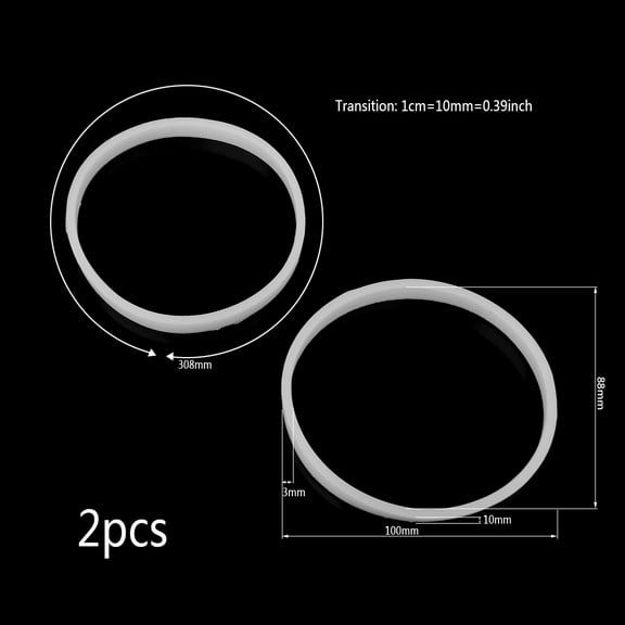 Sinyiin 2Pcs 10cm Rubber O Shaped Replacement Gaskets Seal Ring Parts For Blender Juicer
