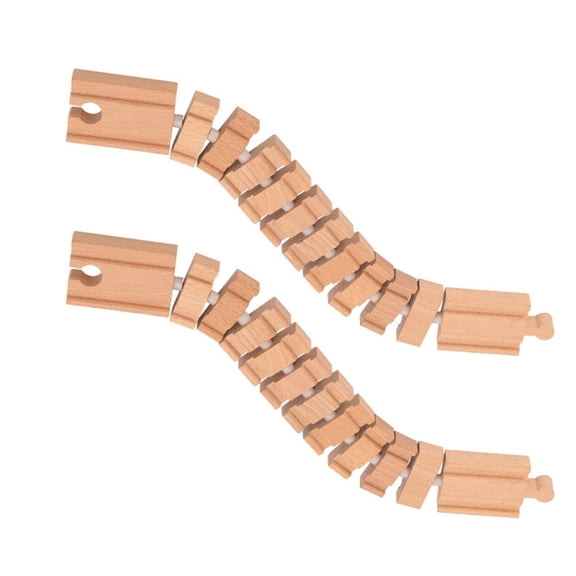 Sinyiin 2pcs Wooden Track Expansion Kits Space Saving Design Easy Storage
