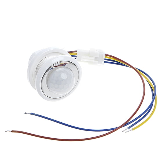 Sinyiin 40mm LED PIR Detector Infrared Motion Sensor Switch with for Time Delay Adjustab