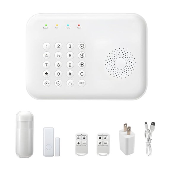 Sinyiin 4G Double Net Robber Alarm Set 100 240V With Crisis Power Supply 8 Security Approaches For Inside Use