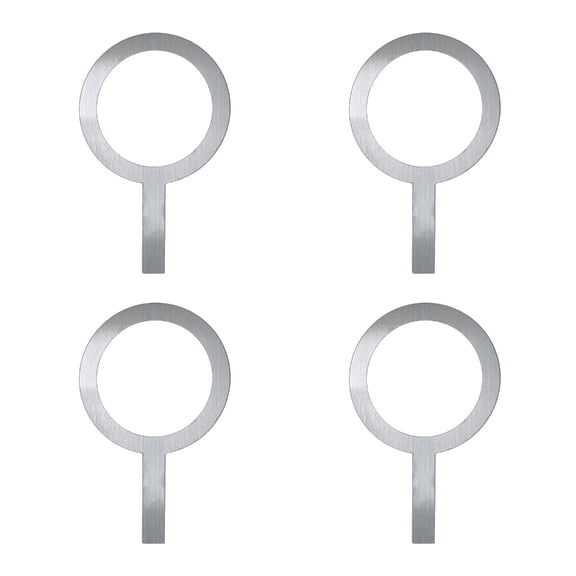 Sinyiin 4Pieces Stainless Steel Cup Rings Set Elegant Coffee Cup Rims Gasket Cover Milk Cup Rims Suitable for Coffee Dessert