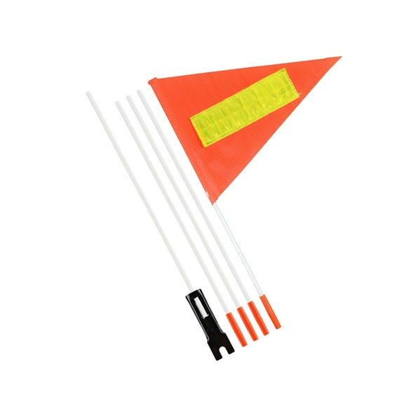 Sinyiin 6 ft Safety Flag With Reflective Strips Adjustable Brackets For Bikes Mobility Scooters Camping Visibility Enhancement