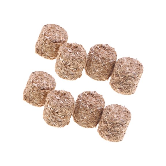 Sinyiin 8PCS Natural Wood Hays Stack Miniature Doll House Farmhouse Decors Creative Craft Project Toy for Children Collector