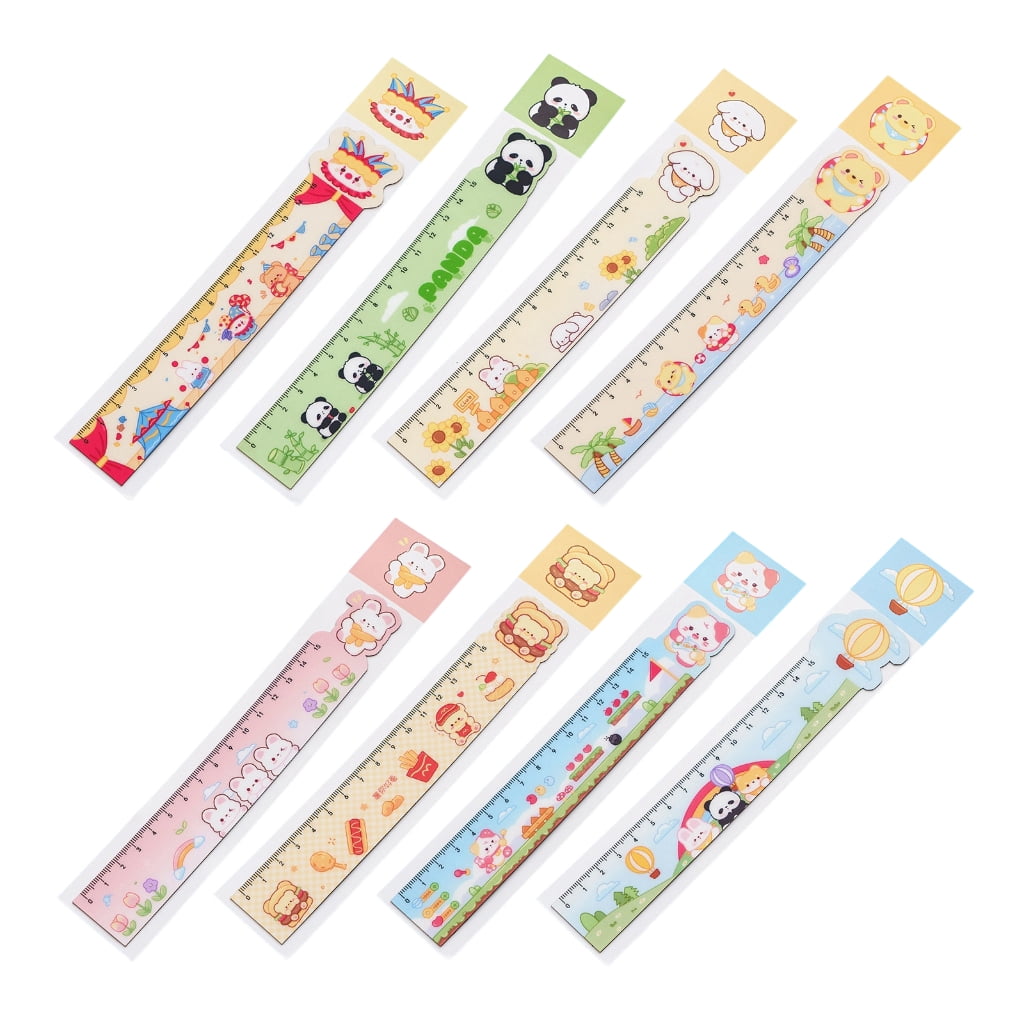 8pcs Ruler Sinyiin 8Pcs Flexible Magnetic Ruler Cartoon Bendable Ruler Educational ...