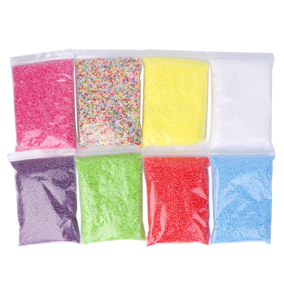 Sinyiin 8Pcs Mini Styrofoam Balls Small Tiny Foam Beads Slime School Art Crafts Supplies