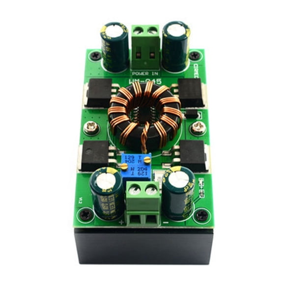 Sinyiin Adjustable 5V-30V to 1.25-30V 10A Automatic Step Up Down Power Supply Module Heat Dissipation Board Replacement