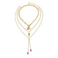 thumbnail image 1 of Sinyiin Adjustable Dopamine Oil Drop Cherrys Pineapple Necklace Trendy Casual Jewelry Present for Her, 1 of 8