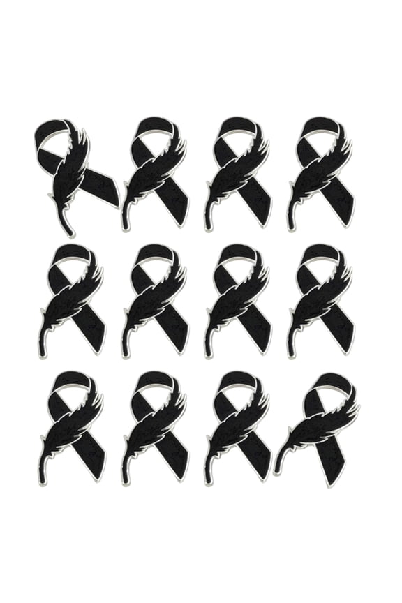Alloy Black Ribbon Brooch Pin For DIY Clothing Embellishment And Craft Projects