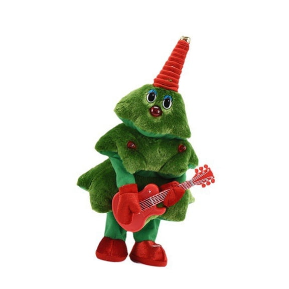 Sinyiin Animated Musical Christmas Tree Plush Toy Auto Dance Move Holiday Party Decors