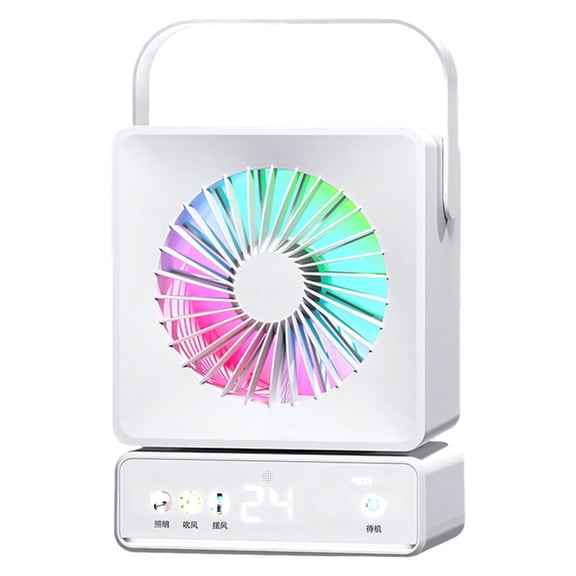 Sinyiin Attractive Rechargeable Desk Fan With Gentle Light And Handheld Panel Cool draft Anywhere