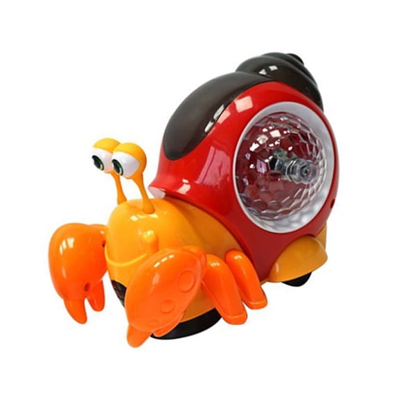 Sinyiin Automatic Moving Hermit Crab Electric Animal Toy with Light Display Music Early Childhood Development Craw Learning Toy