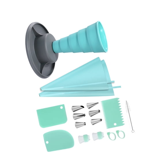 Sinyiin Baking Decorating Tool Set Foldable Cup Includes Multiple Piping Tips Easy Clean