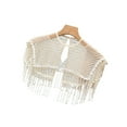 thumbnail image 1 of Sinyiin Beadwork Faux Collar With Fringed Seethrough Shoulder Wrap For Evening Party, 1 of 12