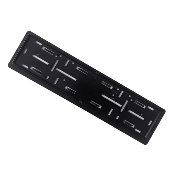 Sinyiin Black European Size License Plate Frame Holder Plastic Number Plates Holder