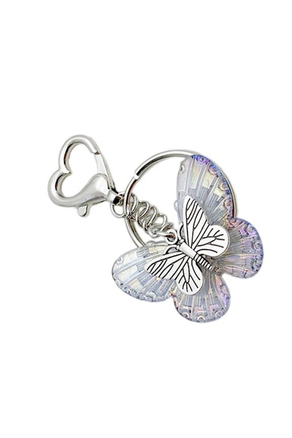 Butterfly Keychain for Women and Girls Acrylic Key Chain Colorful Transparent Key Bauble Stylish Women Bag Adornment