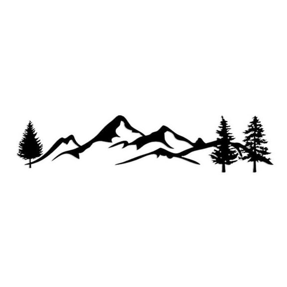 Sinyiin Car Reflective Mountain Decal Tree Forest Vinyl Graphic Kit for Camper RV Trailer Truck Door Panel Decal Bumper Stickers