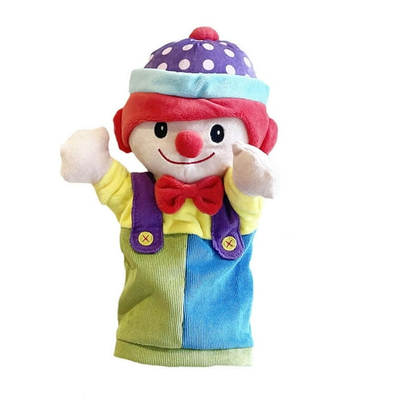 Sinyiin Cartoon Clown Hand Puppet Doll Toy For Travel And Child Development Activity