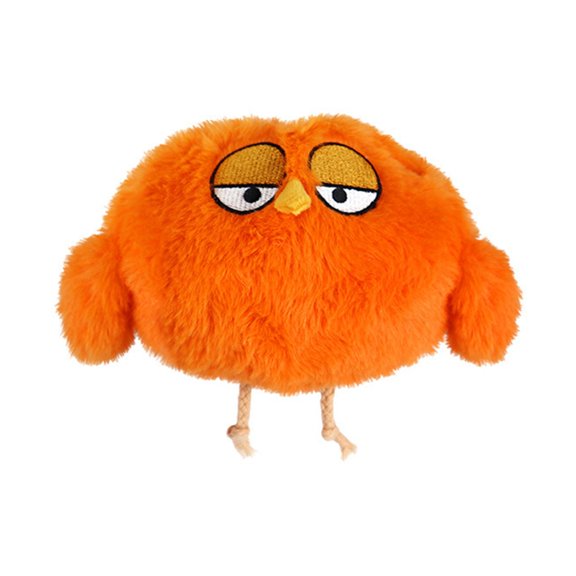 Sinyiin Cat Toy Lovely Bouncing Furry Ball Colorful Chasing Training Cartoon Animal Furry Ball for for Indoor Cats