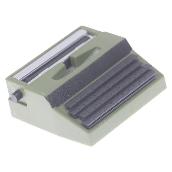 Sinyiin Collectible Miniature Vintage Typewriter Desk Ornament Plastic For Dollhouses Displays And Creative Gifts