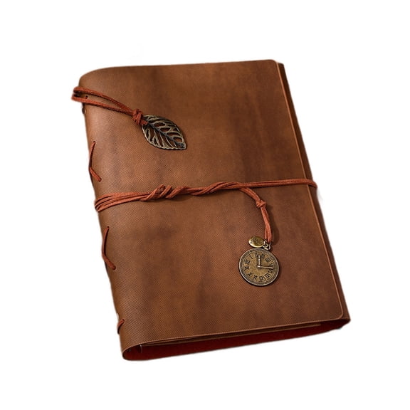 Sinyiin Compacts Size Travel Journal Scrapbook with Leather Cover Notebook Memory Book