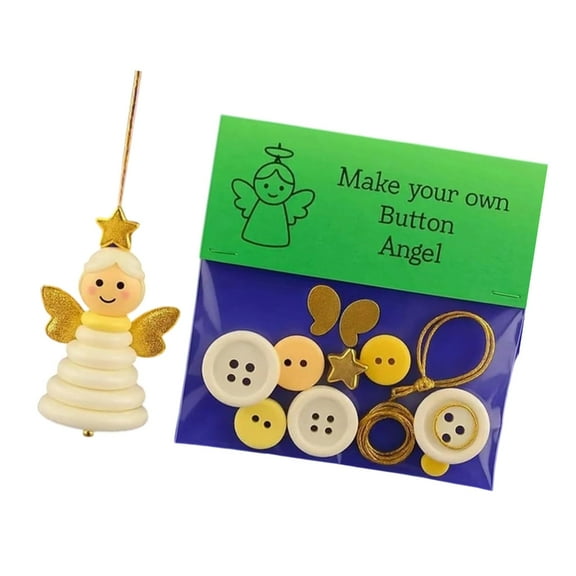 Sinyiin Complete Christmas Button Art Set Handmade Decors Project For Family Bondings