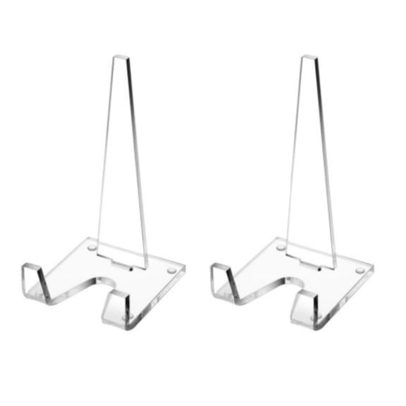 Sinyiin Convenient Small Size Clear Stand Display Rack for Photo Cards and Art Displays