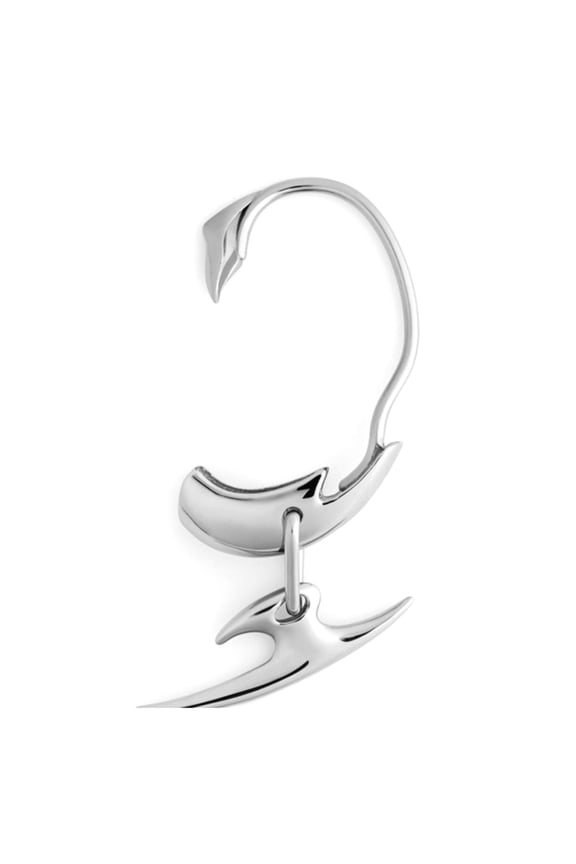 Cyber Punk-Ear Clip Daggers-Earless Piercing Silver Color Metal Earring for Women Men Couple Cool Jewelry Gift Ornament