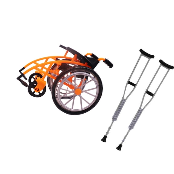 Sinyiin Educational Simulation Toy For Kids Ages 3+ With Foldable Wheelchair And Crutches For Teamwork Scenarios