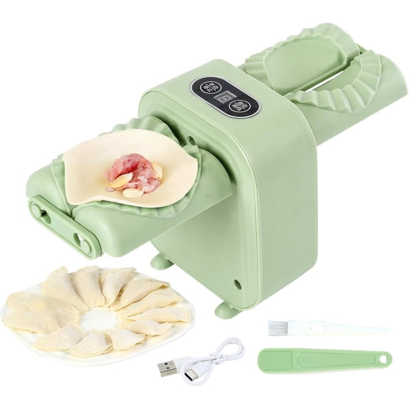 Sinyiin Efficient Kitchen Automatic Pierogi Maker Double Head Rechargeable Battery Run