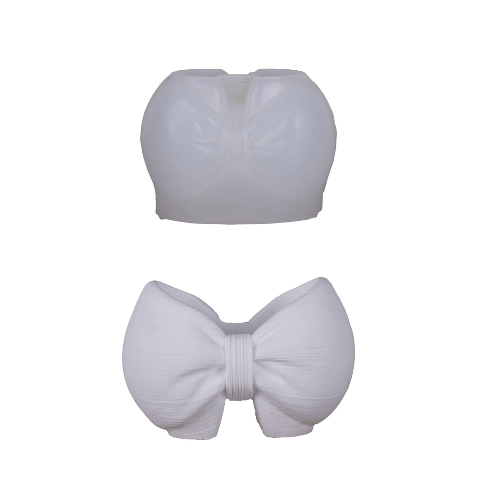 Sinyiin Elegant Silicone Bowknot Planter Mold For DIY Wedding Party ...