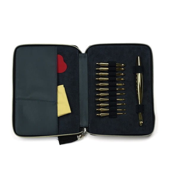 Sinyiin Ergonomic Knitting Set Portable Storage Case Smooth Aluminum Crafting Essentials