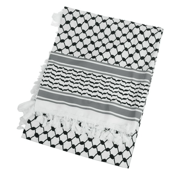 Sinyiin Fashion Adult Keffiyeh Headscarf with Jacquard Pattern Arab Style Headscarf