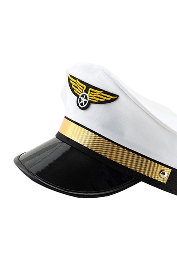 Flight Hat for Adult Cosplay Party Uniform Crew Hat for Male Women Role Play BachelorParty Dress Up Top Hat