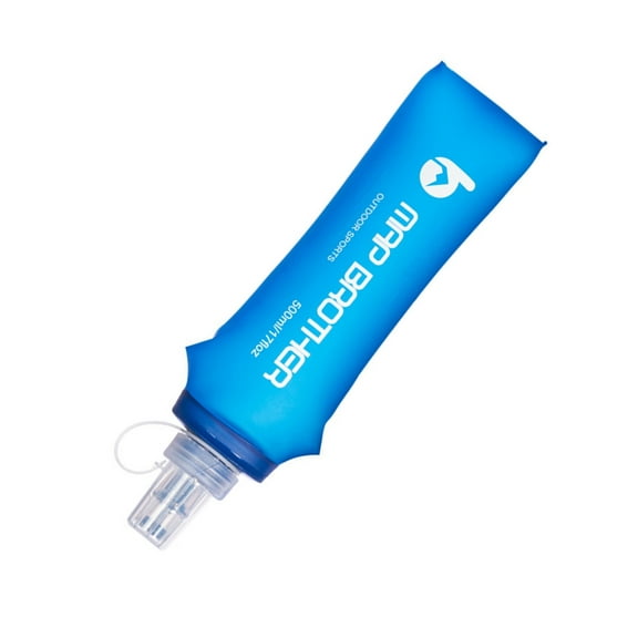 Sinyiin Folding TPU Soft Flask Outdoor Collapsible Water Bottle Handheld Soft Flask Running Hydrations Pack Waist Bag Durable