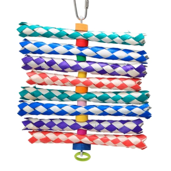 Sinyiin Foraging Bird Toys Hanging Cage Toy Colorful Shredding Pulling Chew Toy for Parrotlet for Quaker Cockatoo African for Gr