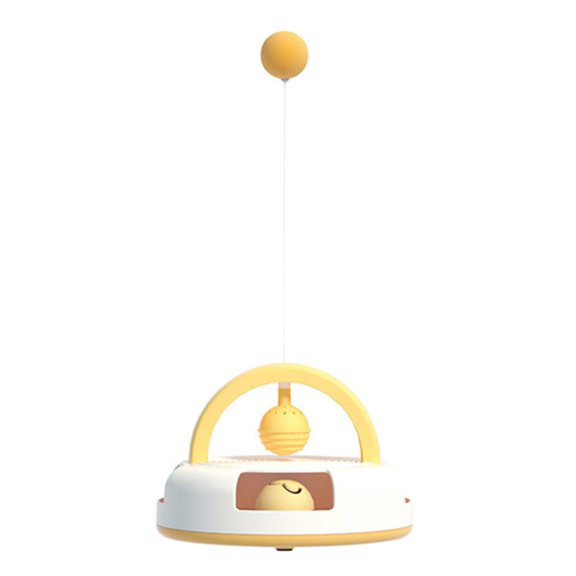 Sinyiin Gravity Table Tennis Cat Toy with Catnips Balls Funny Cat Turntable Interactive Cat Self-stimulation Cat Turntable Toy