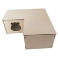 thumbnail image 1 of Sinyiin Hamster Wood House Hideout Detachable Roof for Young Guinea Pigs Small Animals, 1 of 10