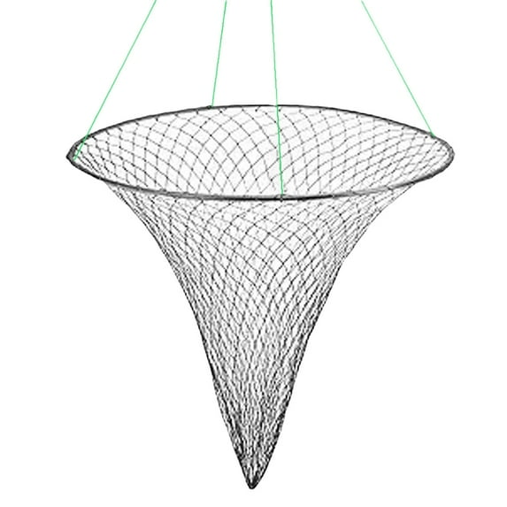 Sinyiin Heavy Type Anglers Net Stable Multiple Strands Webbings Rapid Draining Carps Fishing Net for Waterfronts Harvesting