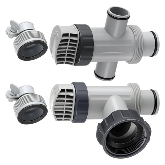 Sinyiin High Pressure Pool Valves Assembly Set Plastic Texture Suitable for Hoses Includes Split Plunger Valves and Adapters
