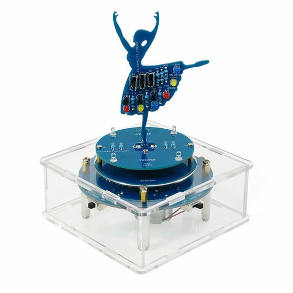 Sinyiin Interactive Electronics Learning Set Rotating LED Music Box STEM Gift