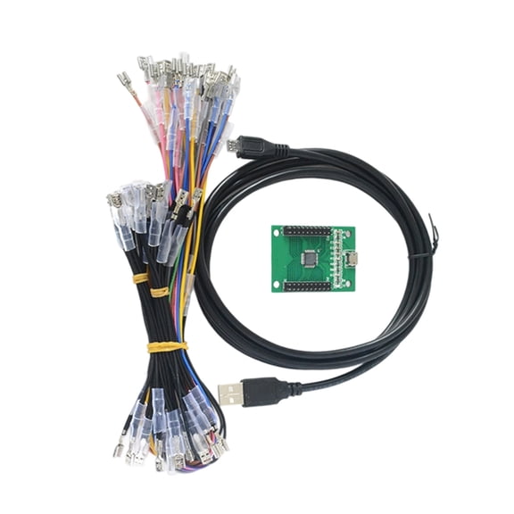 Sinyiin Joystick Control Board Controller PCB Board with Wiring Harness Multiple Platform Support for PC